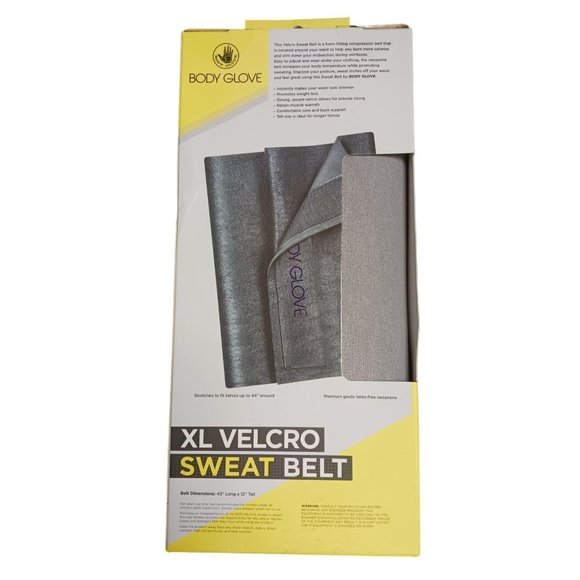 Body Glove Men's, Women's XL Sweat Belt Slimmer Waist 43' Long x 12' Tall Gray - Picture 2 of 7
